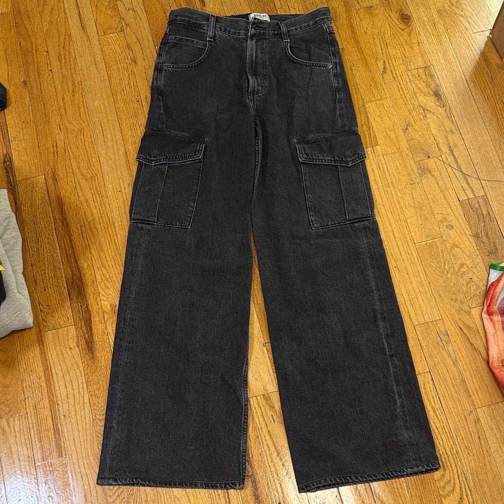 Agolde Black Cargo Jeans
